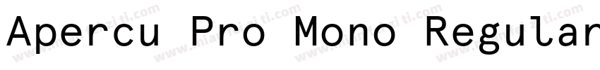 Apercu Pro Mono Regular字体转换